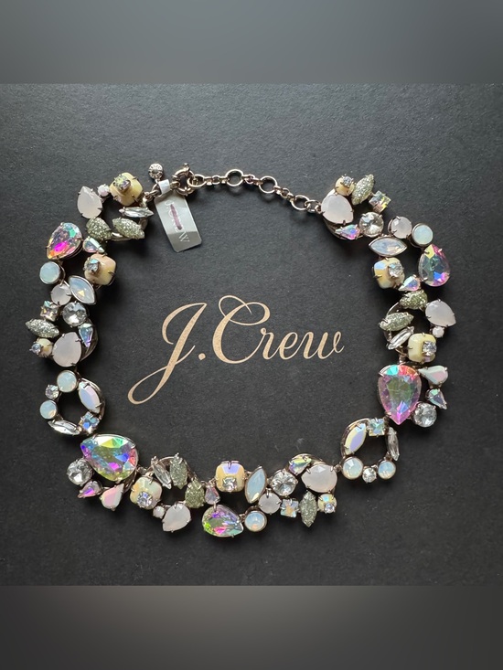 J. Crew Jewelry - J. Crew Milky Iridescent Crystal Cluster Necklace